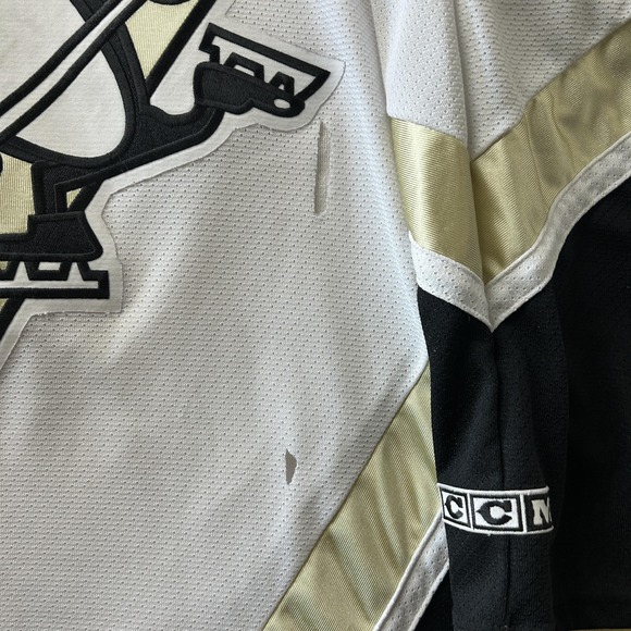 Vintage Y2K Pittsburgh Penguins Jersey Mens Large White NHL Hockey Throwback CCM - Picture 3 of 10